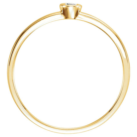 14k Yellow Gold .06 CTW Diamond Ring