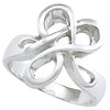 Metal Fashion Ring in 14k White Gold ( Size 6 )