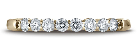 Benchmark-14K-Yellow-Gold-2.5mm-High-Polish-Shared-Prong-8-Stone-Diamond-Wedding-Band--.32Ct.--Size-4.25--552572114KY04.25