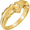 Heart with Holy Spirit Ring in 10K Yellow Gold ( Size 6 )