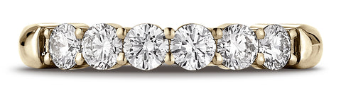 Benchmark-14k-Yellow-Gold-3mm-high-polish-Shared-Prong-6-Stone-Diamond-Ring--0.66Ct.--Size-4.25--553502114KY04.25