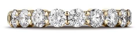 Benchmark-14k-Yellow-Gold-3mm-high-polish-Shared-Prong-9-Stone-Diamond-Ring--0.99Ct.--Size-4.25--553502214KY04.25