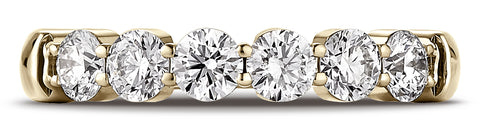 Benchmark-14k-Yellow-Gold-3mm-high-polish-Shared-Prong-6-Stone-Diamond-Ring--0.96Ct.--Size-4.25--553506114KY04.25