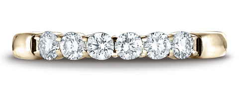 Benchmark-14K-Yellow-Gold-3mm-High-Polish-Shared-Prong-6-Stone-Diamond-Wedding-Ring--.48Ct.--Size-4.25--553592114KY04.25