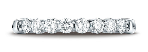 Benchmark-14K-White-Gold-3mm-High-Polish-Shared-Prong-8-Stone-Diamond-Wedding-Band-Ring--.48Ct.--Size-4.25--55382114KW04.25