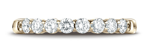 Benchmark-14K-Yellow-Gold-3mm-High-Polish-Shared-Prong-8-Stone-Diamond-Wedding-Ring--.48Ct.--Size-4.25--55382114KY04.25