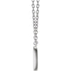 14k White Gold Rectangle 16-18" Necklace