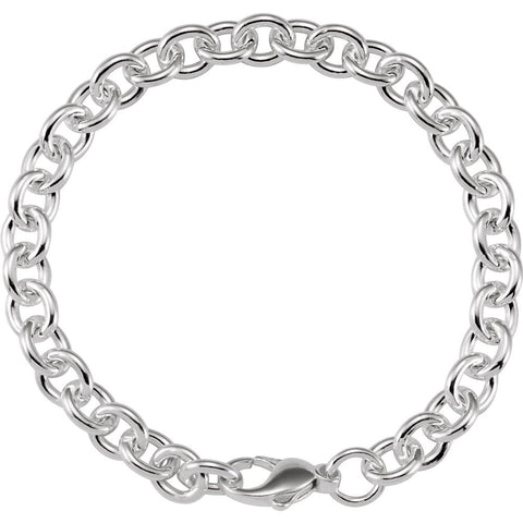 7.75 mm Cable Bracelet in Sterling Silver ( 8.5-Inch )