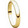 14k Yellow Gold 3mm Half Round Band, Size 8.5