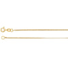 14k Yellow Gold 1mm Solid Box 16" Chain
