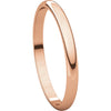 14k Rose Gold 2mm Half Round Light Band, Size 4.5