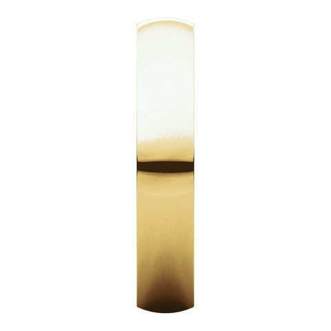 14k Yellow Gold 4mm Light Comfort Fit Band, Size 6