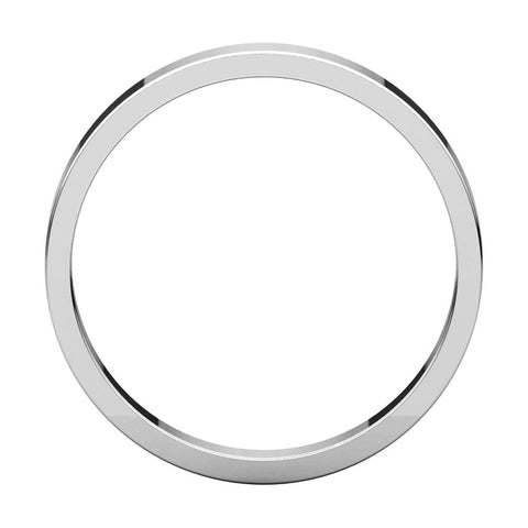 Sterling Silver 3mm Flat Band, Size 8.5