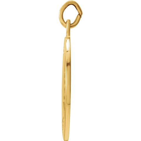 14k Yellow Gold 15mm Round St. Joseph Medal