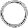 14k White Gold 2.5mm 3-Band Rolling Ring Size 9