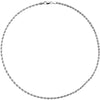 14k White Gold 3mm Rope 16" Chain