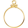 Coin Edge Screw Top Coin Frame Mounting in 14k Yellow Gold