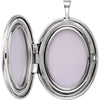 Sterling Silver Oval Cross Locket