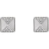 14k White Gold .10 CTW Diamond Accented Earrings