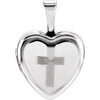 Locket with Cross in Sterling Silver