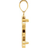 14k Yellow Gold Tab Back Frame Pendant for U.S. $5.00 Coin