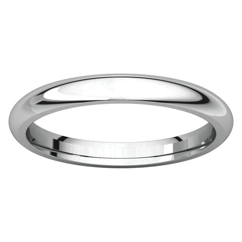 Platinum 2.5mm Comfort Fit Band, Size 6