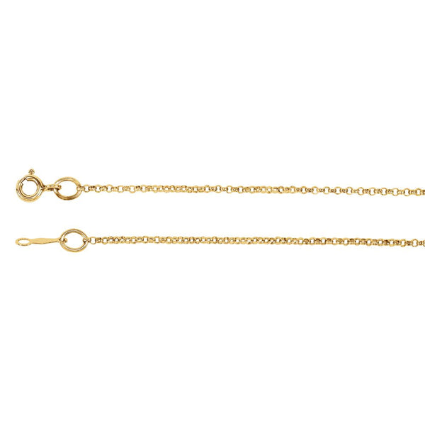 14k Yellow Gold 1.5mm Solid Rolo 30
