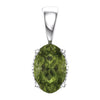14K White Gold Peridot Pendant