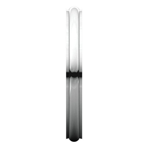 14k White Gold 2.5mm Comfort Fit Edge Band , Size 5