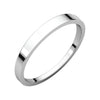 02.50 mm Flat Tapered Band in 14K White Gold ( Size 4 )