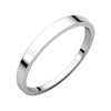 02.50 mm Flat Tapered Band in 14K White Gold ( Size 5 )