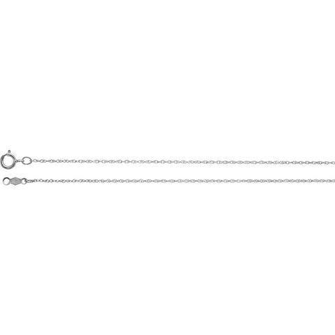 18K White Gold 0.85mm Rope 24-Inch Chain