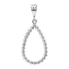 Teardrop Shaped Pendant in Sterling Silver