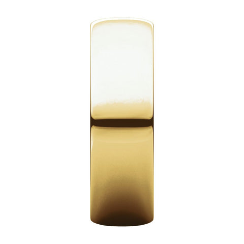 10k Yellow Gold 6mm Half Round Light Band, Size 14