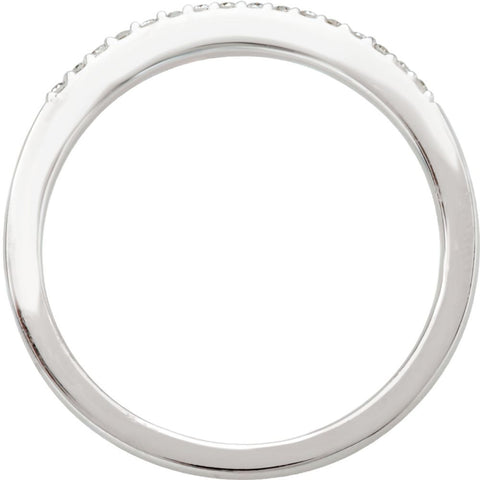 14k White Gold .08 CTW Diamond Band, Size 7