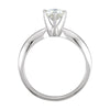 14k White Gold 6mm Round Forever Classic™ Moissanite Engagement Ring, Size 6