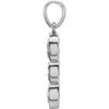 14k White Gold 1/3 CTW Diamond 3-Stone Pendant