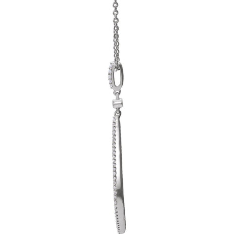 14k White Gold 1/4 CTW Diamond 18" Necklace