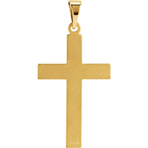 14k Yellow Gold 22x14mm Cross Pendant