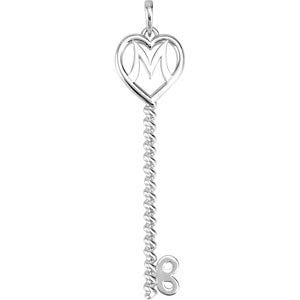 14k White Gold Mother's Key® Pendant