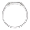 Sterling Silver 13x12mm Signet Ring, Size 11