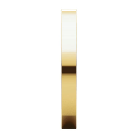 14k Yellow Gold 2.5mm Square Comfort Fit Band, Size 8