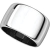 Sterling Silver 12mm Half Round Band, Size 6