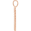 14k Rose Gold Beaded Heart Pendant