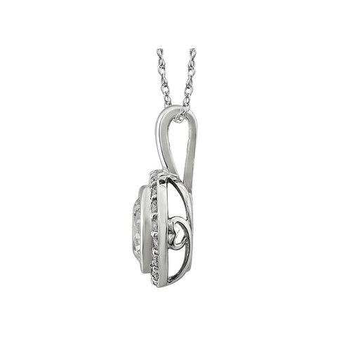 Sterling Silver Cubic Zirconia 18" Necklace