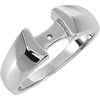 Cathedral Engagement Peg Remount in 14K White Gold (Size 6)