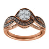 14k Rose Gold 5/8 CTW Diamond Engagement Ring , Size 7