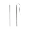 14k White Gold Vertical Bar Earrings