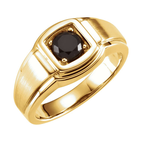 14k Yellow Gold Onyx Men's Ring , Size 11