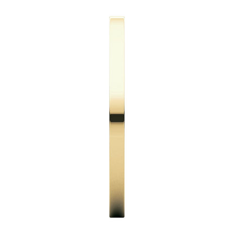 14k Yellow Gold 1.5mm Flat Band, Size 7